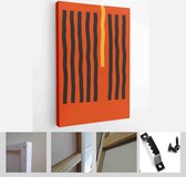 Set of minimalistic geometric posters with dynamic line elements. Modern contemporary trendy abstract creative templates vector illustration - Modern Art Canvas - Vertical - 1804841644 - 40-3
