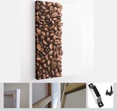 Coffee beans scattered leaving half of the blank photo to write. vertical  - Modern Art Canvas - Vertical - 473597422 - 40-30 Vertical