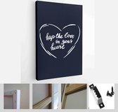 Set Greeting card Valentines day. Be my Valentine. All you need is Love. True Love and etc. Vector Handmade art - Modern Art Canvas - Vertical - 373874695 - 50*40 Vertical