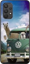 Samsung A32 4G hoesje - Lama adventure | Samsung Galaxy A32 4G case | Hardcase backcover zwart