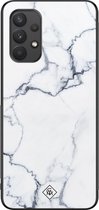 Samsung A32 4G hoesje - Marmer grijs | Samsung Galaxy A32 4G case | Hardcase backcover zwart