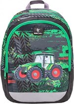 rugzak met tractor junior 12 liter polyester zwart