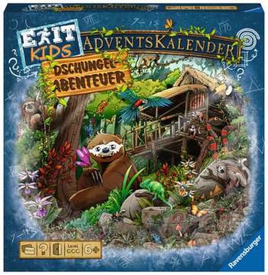 Ravensburger EXIT Adventskalender kids - Dschungel-Abenteuer Bordspel Reizen/avontuur