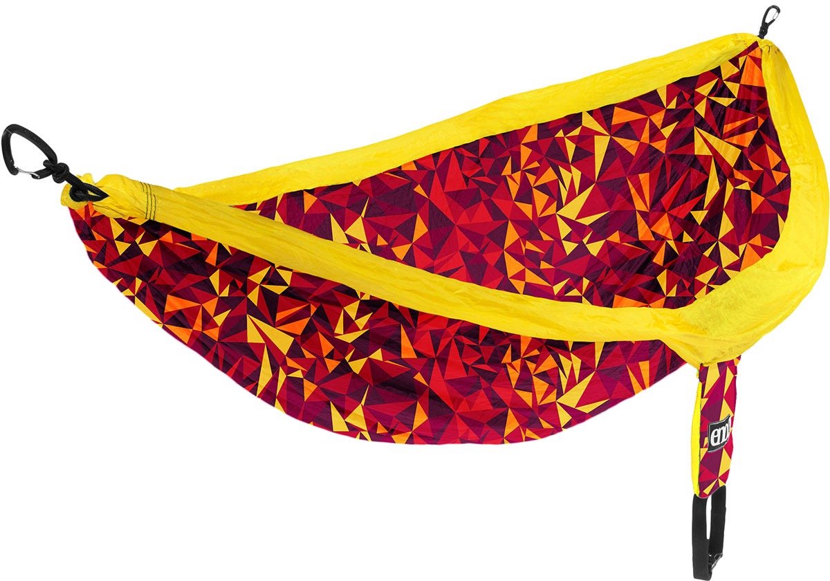 Eno Hangmat Doublenest Print 2,8 X 1,9 M Nylon Rood/geel 4-delig