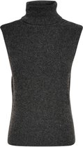 Only Trui Onlparis Life Roll Vest Pullover Kn 15242496 Dark Grey Melange Dames Maat - XS