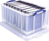 Really Useful Box opbergdoos - Opbergbox met deksel 64 liter - Transparant
