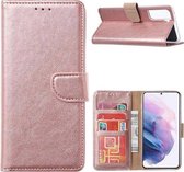 Samsung Galaxy S21 FE - Bookcase Rosé Goud - portemonee hoesje