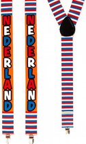 Verkleed bretels Nederland rood/wit/blauw - Carnaval EK/WK Holland feest verkleedaccessoires