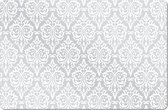 Set van 12x stuks rechthoekige placemats met witte barok print 43,5 x 28,5 cm - Vintage tafel onderleggers