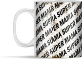 Mok - Moederdag Mok - Super Mama - Vintage - 350 ml - Beker
