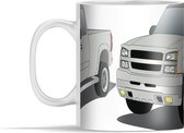 Mok - Illustratie van een Amerikaanse auto in het grijs - 350 ml - Beker