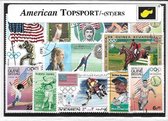 Amerikaanse Topsport(st)ers – Luxe postzegel pakket (A6 formaat) : collectie van verschillende postzegels van Amerikaanse Topsport(st)ers – kan als ansichtkaart in een A6 envelop -