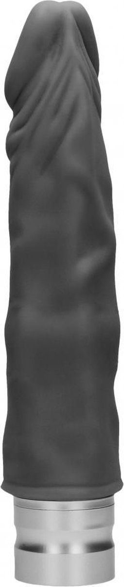 Realrock 7-17 cm Vibrating Dildo - Black