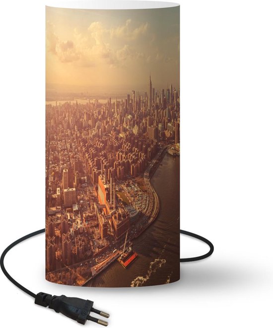 Lampe New York - Vue plongeante sur Manhattan à New York - Hauteur 33 cm -  Ø16 cm -... | bol.com