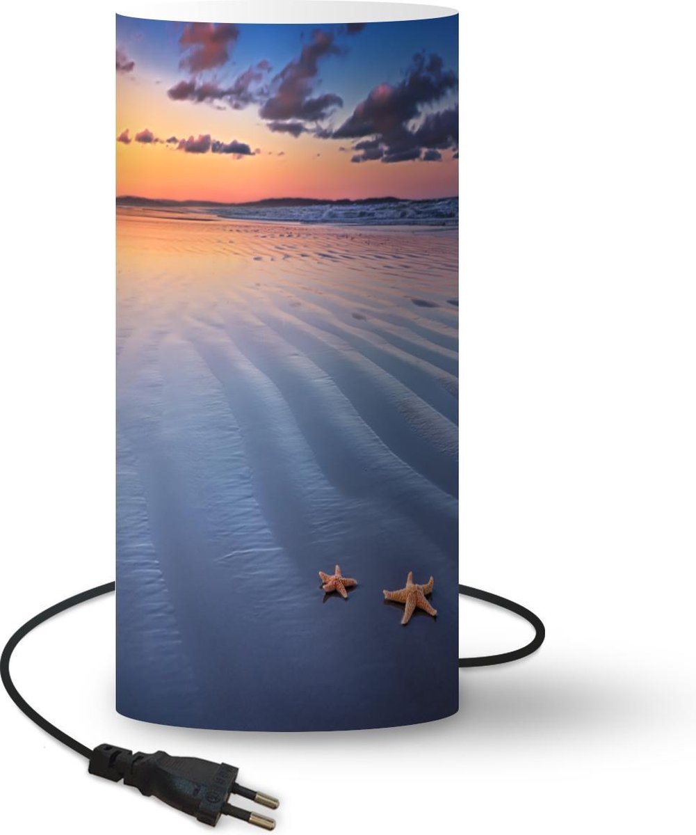 Lamp - Nachtlampje - Tafellamp slaapkamer - Zeester - Water - Wolk - 33 cm hoog - Ø15.9 cm - Inclusief LED lamp