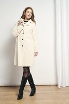 Smashed Lemon Jas Coat 21642 015 Creme Dames Maat - S