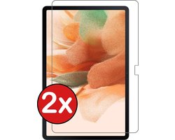 Screenprotector - 2 Stuks - Geschikt voor Samsung Galaxy Tab S7 FE - Extra Sterk - Beschermglas - Gehard Glas - Tempered Glass - Screen Protector