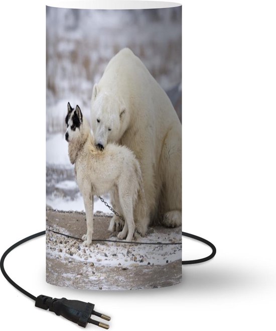 Lamp Dierenvrienden - Bijzondere vriendschap tussen hond en ijsbeer lamp -  54 cm hoog... | bol.com