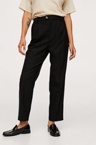 Mango Broek Rechte Bandplooibroek 17085137 99 Dames Maat - W40