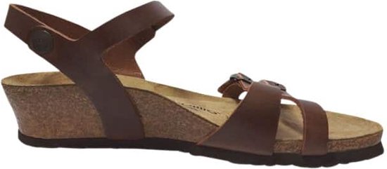 Papillio Lana Dames Sandalen met sleehak - Cognac - Maat 40 | bol.com