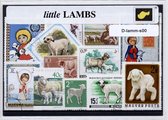 Lammetjes – Luxe postzegel pakket (A6 formaat) : collectie van verschillende postzegels van lammetjes – kan als ansichtkaart in een A6 envelop - authentiek cadeau - kado - geschenk - kaart  - boerderij - schaap - lam - babydieren - boederijdieren