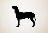 Silhouette hond - Chien Francais Blanc Et Orange - S - 45x51cm - Zwart - wanddecoratie