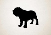 Silhouette hond - Molossus - M - 60x75cm - Zwart - wanddecoratie