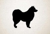 Silhouette hond - Finnish Lapphund - Finse Lappenhond - M - 60x67cm - Zwart - wanddecoratie
