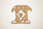Wanddecoratie - Hond - Zwitserse sennenhond 2 - M - 60x63cm - Eiken - muurdecoratie - Line Art