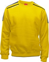 Masita | Striker Sweater Heren & Dames - Ronde hals - Duurzaam Materiaal - YELLOW/BLACK - L
