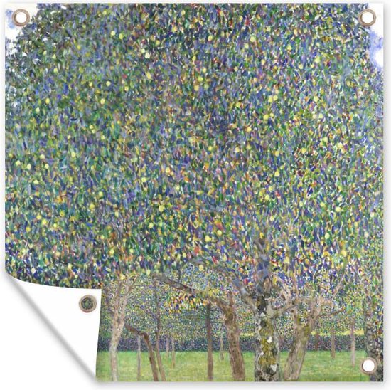 Tuinposters Een perenboom - Gustav Klimt - 50x50 cm - Tuindoek - Buitenposter