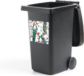 Container sticker Patronen - Pauw - Bloesem - 40x40 cm - Kliko sticker
