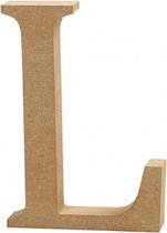 houten letter L 8 cm