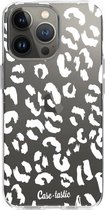 Casetastic Apple iPhone 13 Pro Hoesje - Softcover Hoesje met Design - Leopard Print White Print