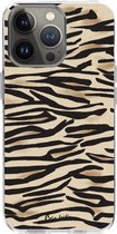 Casetastic Apple iPhone 13 Pro Hoesje - Softcover Hoesje met Design - Savannah Zebra Print