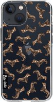 Casetastic Apple iPhone 13 mini Hoesje - Softcover Hoesje met Design - Teckel Twister Print