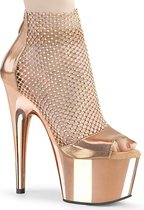 Pleaser Plateau Laarzen, Paaldans schoenen -37 Shoes- ADORE-765RM Paaldans schoenen Goudkleurig/Champagne