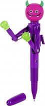 balpen bewegend monster 19 cm junior paars