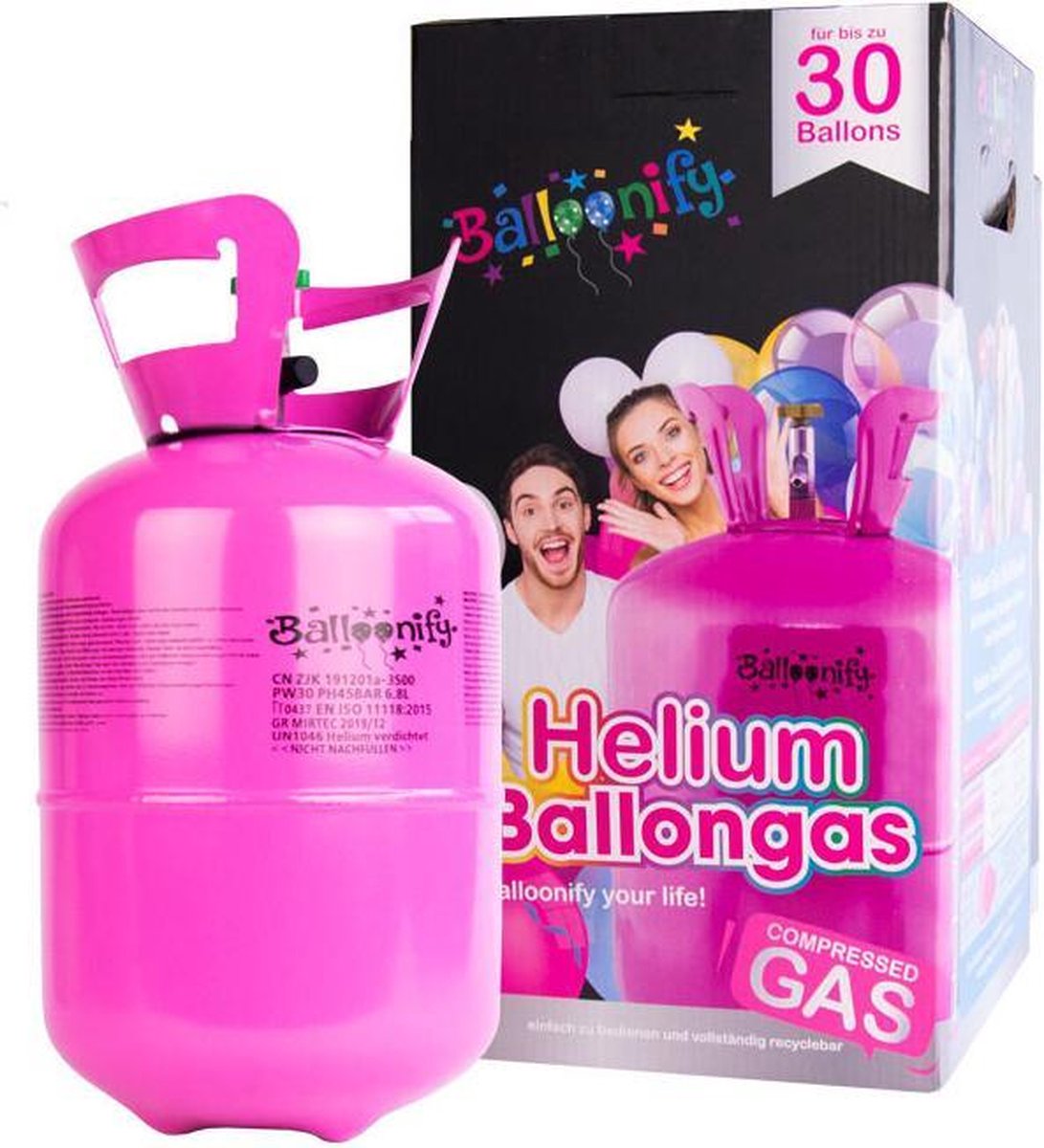 Helium tank/cilinder voor ca. 30 ballonnen of 12 folieballonnen - Merkloos