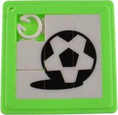 schuifpuzzel voetbal 5 cm groen 8 stukjes