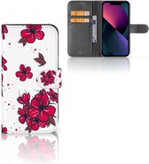 Mobiel Hoesje Geschikt voor iPhone 13 Book Case Blossom Red