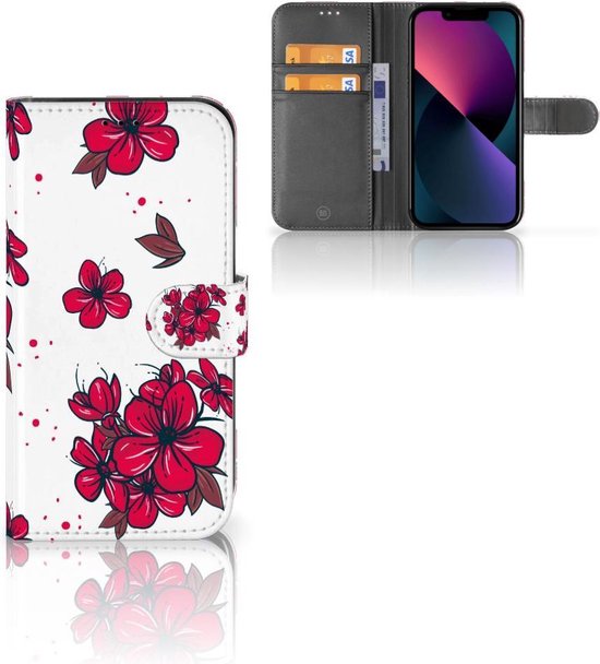 herstel douche pijp Mobiel Hoesje Apple iPhone 13 Book Case Blossom Red | bol.com