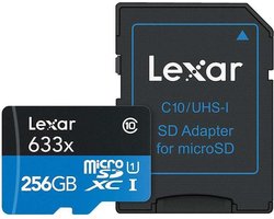 LEXAR 256GB 633X MICRO SDXC UHS-I HS