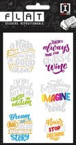 stickervel Phrases junior 19 x 10 cm PVC grijs