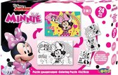 legpuzzel/kleurplaat Minnie Mouse karton 24 stukjes