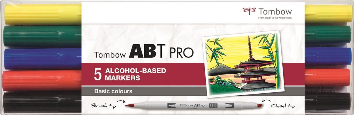 Tombow ABT Pro set Basic colors 5 stuks