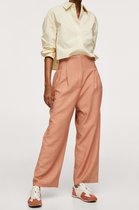 Mango Broek Crop Bandplooibroek 17035138 25 Dames Maat - XS