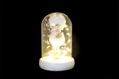 Lichtgevende Snowwhite Girl in Stolp - Met Led - 18cm - Lichtgevende Kerstdecoratie - Exclusief Batterijen