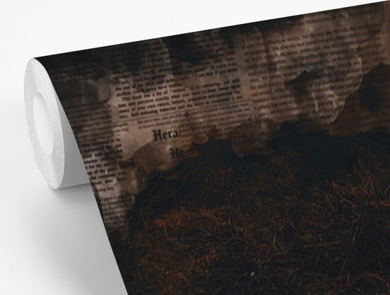 Papier peint - Papier peint photo Femme - Abstrait - Journal - Largeur 145 cm x hauteur 220 cm