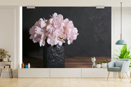 Papier Peint - Papier Papier peint photo Nature Morte - Hortensia - Rose - Largeur 525 cm x Hauteur 350 cm